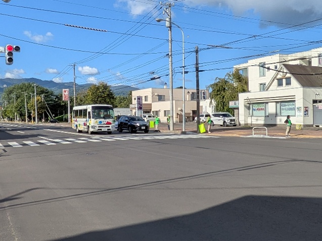 前田地区での啓発の様子