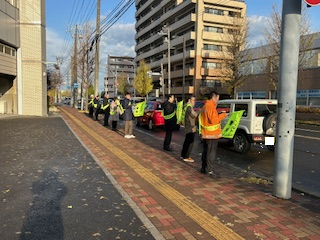 区内一斉セーフティコールの様子