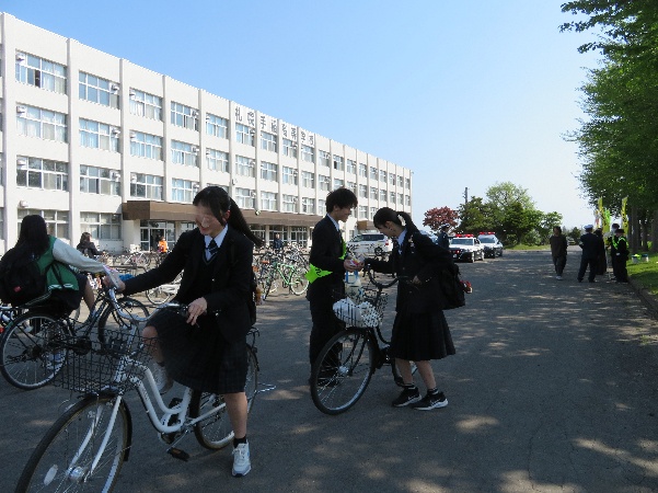 札幌手稲高校での啓発活動の様子