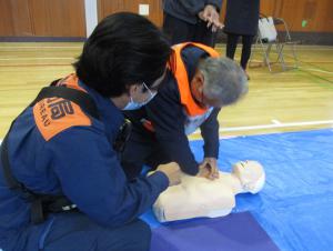 手稲消防署による実技指導