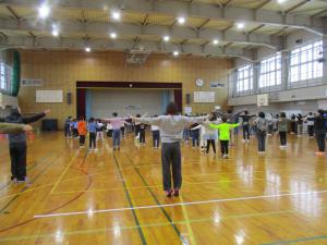 準備体操の様子