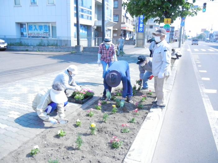 花街道植栽の様子1