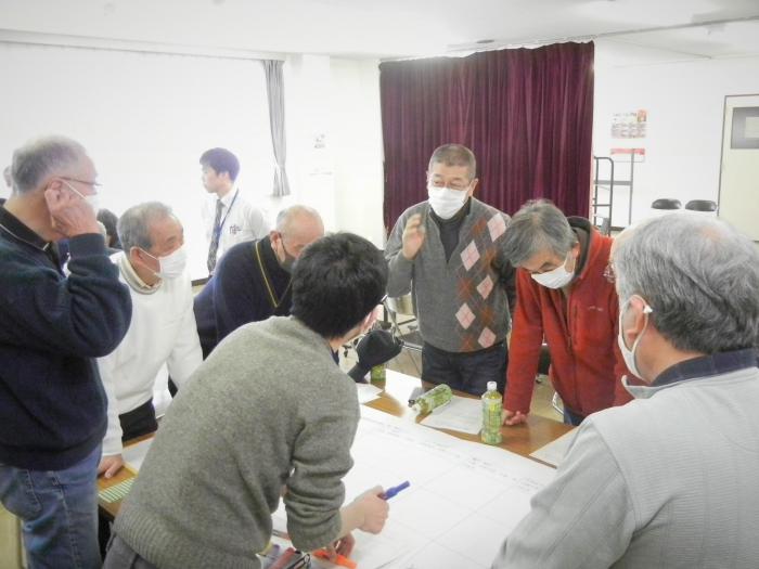 前田ゆたか町内会防災計画作成ワークショップの写真