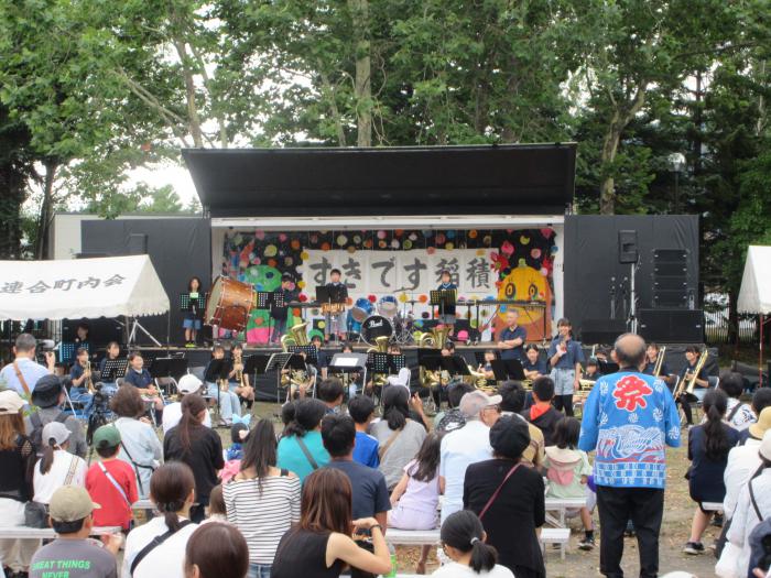 稲積ふるさと祭りステージイベント（新発寒小学校スクールバンド）の写真