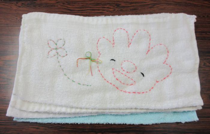 刺繍入り雑巾