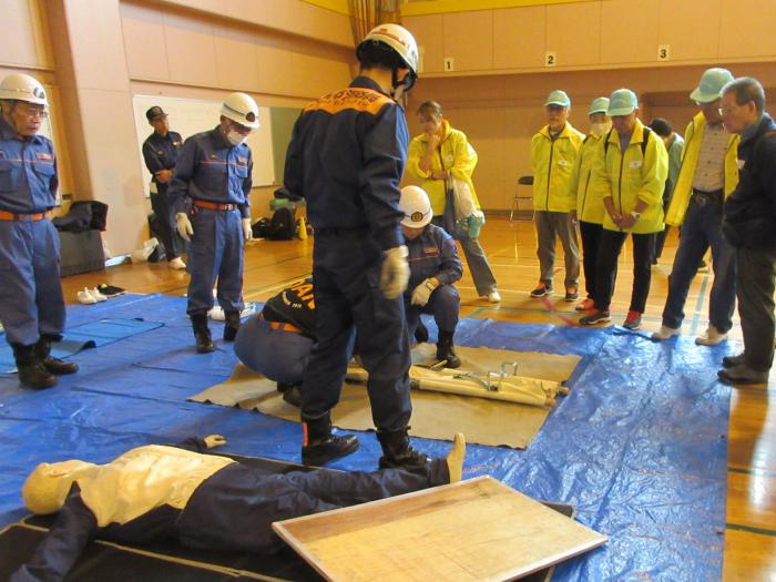 防災資機材の取扱説明