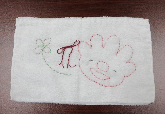 刺繍入り雑巾
