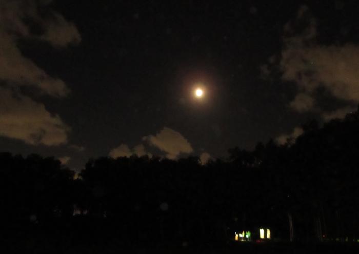 月が輝く夜空