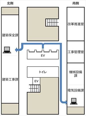 画像:札幌市役所9階見取り図