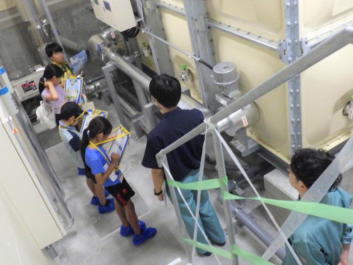 受水槽室の見学
