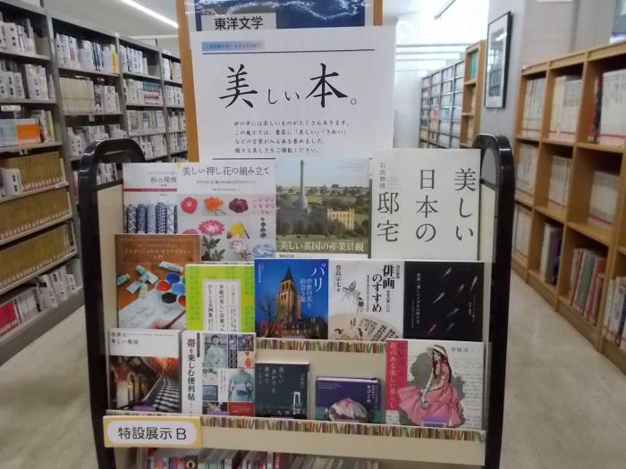 展示の全体写真です。関連本を表紙が見えるように展示しています。