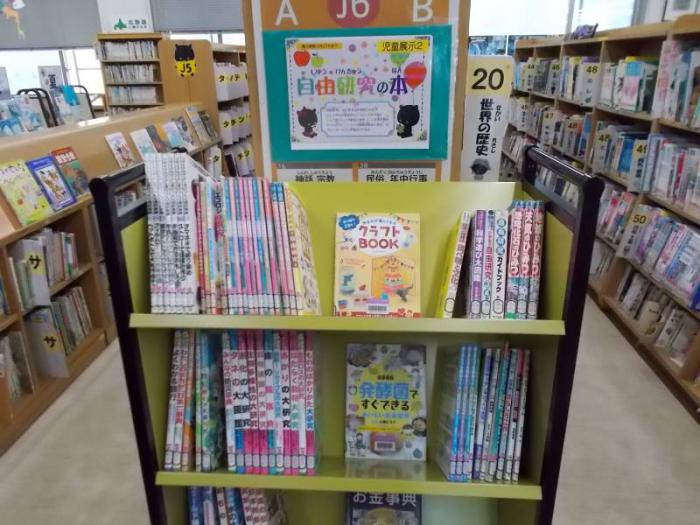 展示の全体写真です。関連本を表紙が見えるように展示しています。