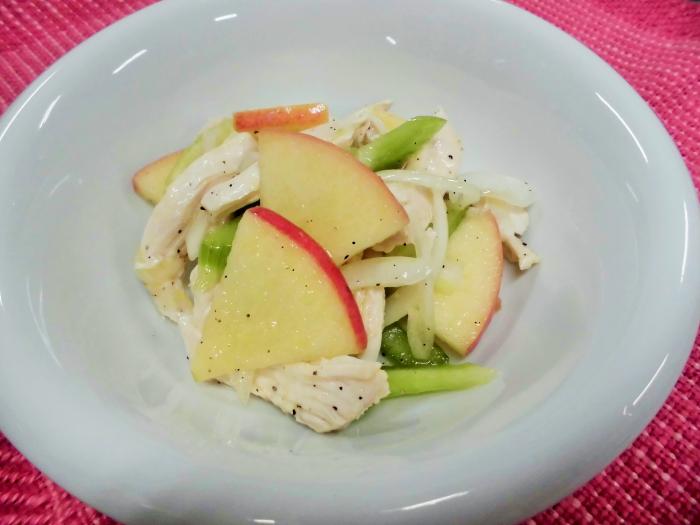りんご入りささみと香味野菜のマリネレシピ