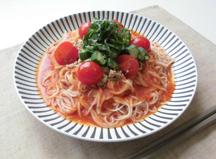 トマトジュースのさっぱりそうめん