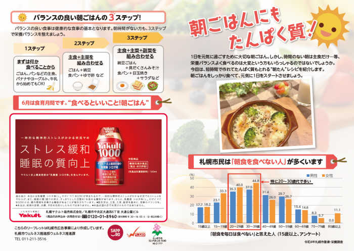 令和6年食育月間リーフレット(表)