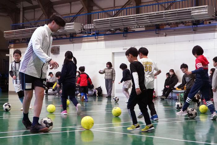 ドリブル練習の様子