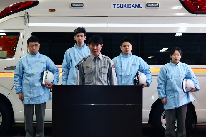 決意表明の様子