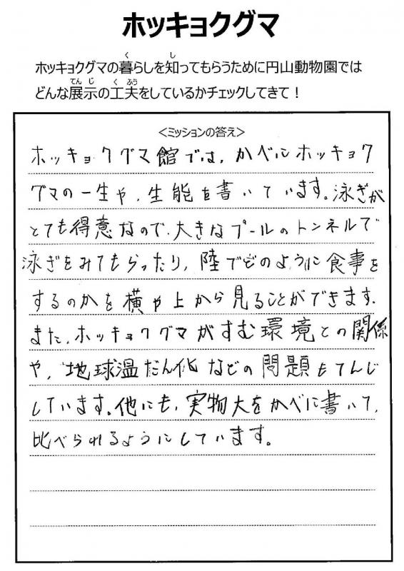 ミッションカードホッキョクグマ2