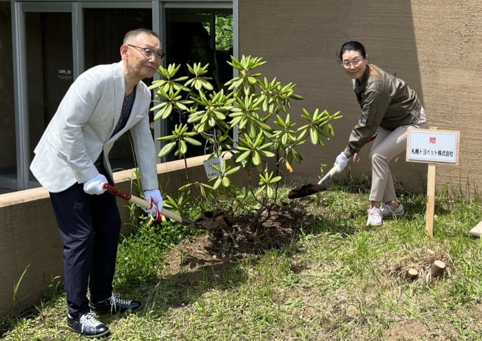 土掛けの様子