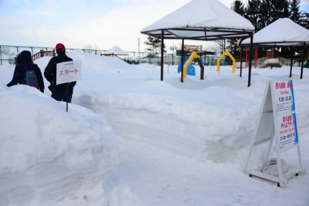 雪の迷路の画像