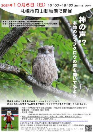 シマフクロウのイベントのチラシ