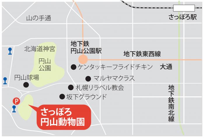 市街地からのアクセス地図