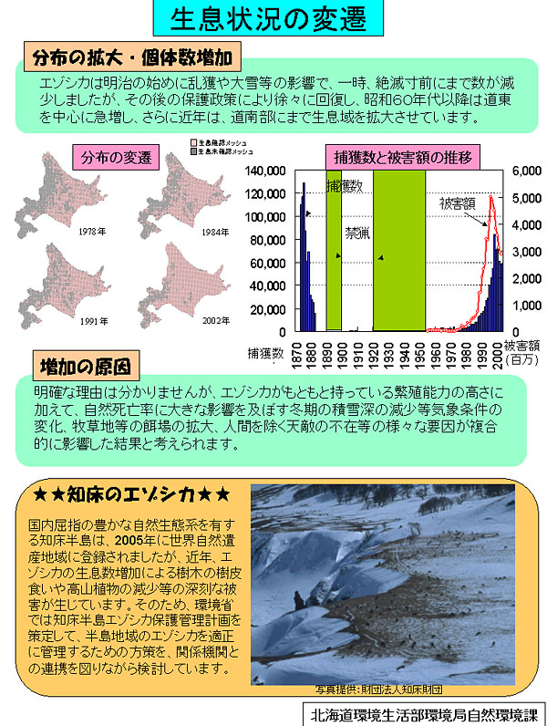 画像:エゾシカの保護管理